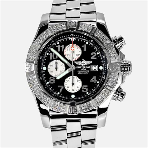 breitling super avenger diamond bezel watch|pre owned Breitling Avenger watch.